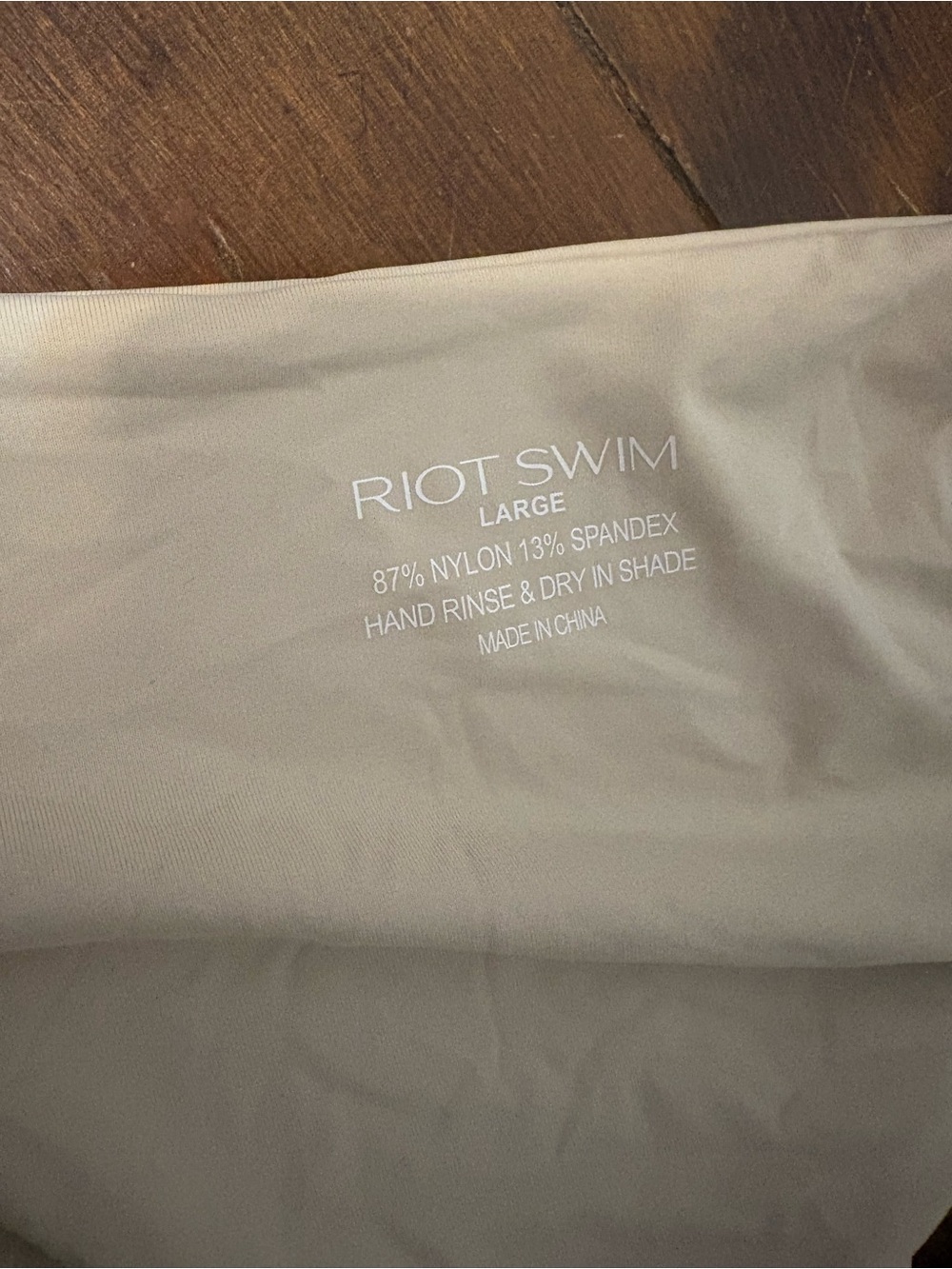 NWT Riot Swim Beige Swim bottom
Gold Ring Details size large - Picture 5 of 5